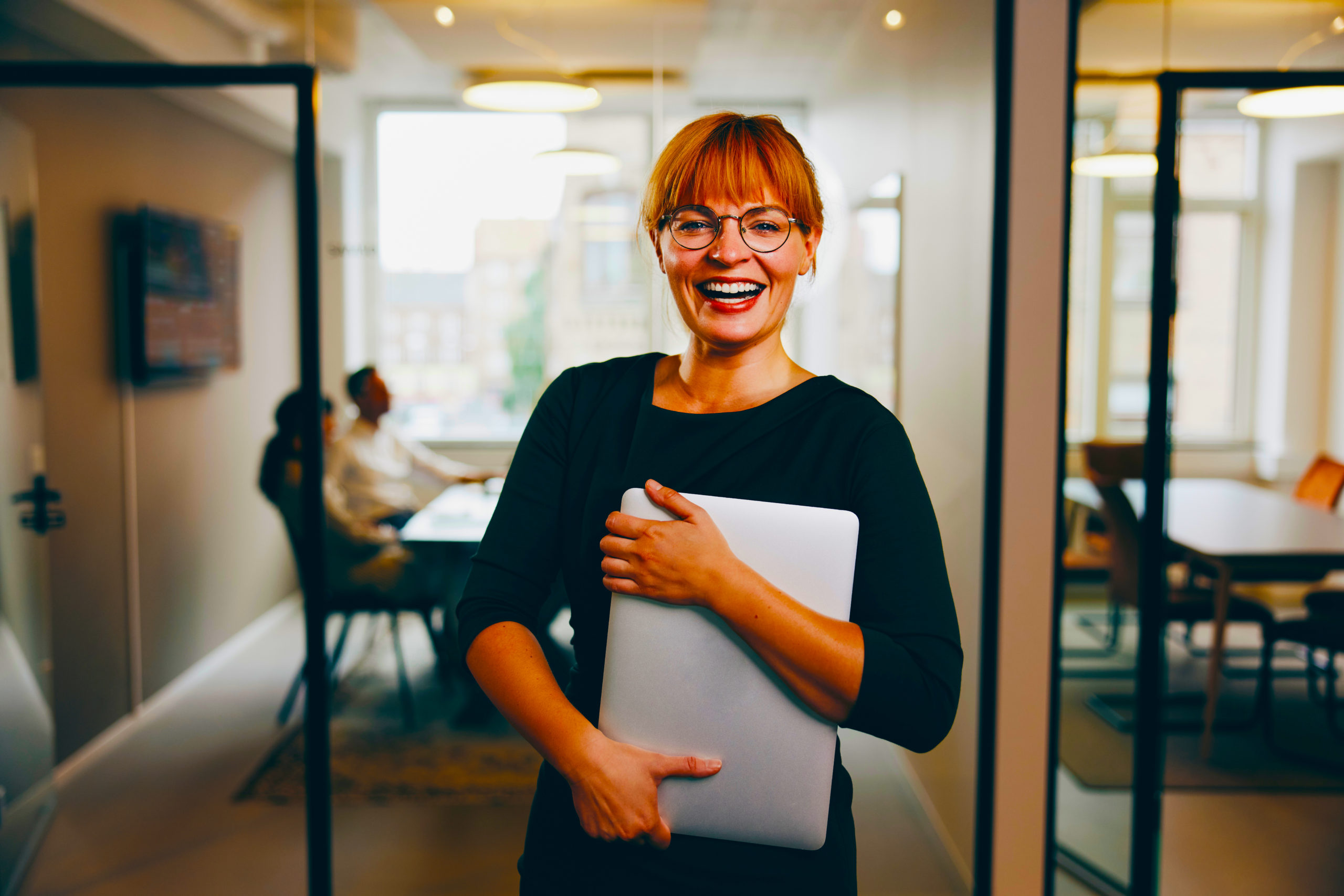 business woman with a laptop